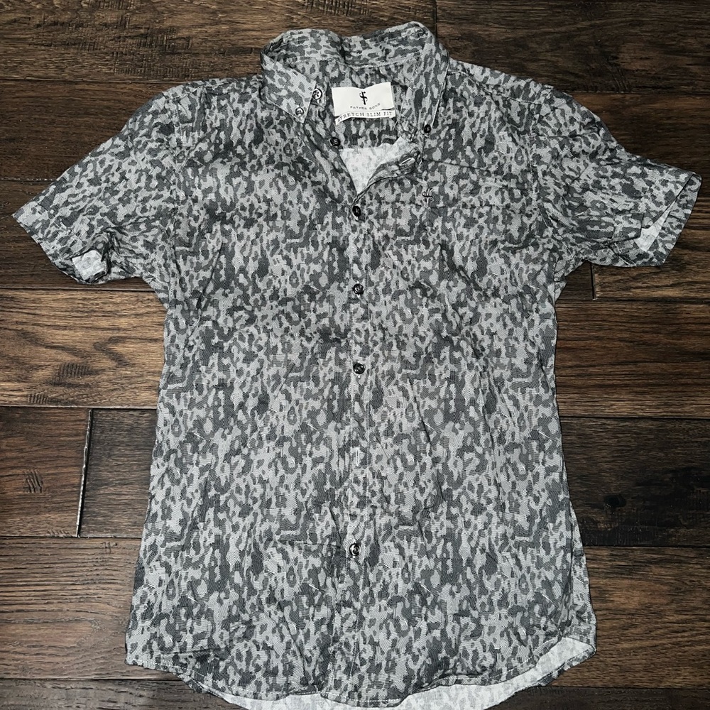 Father Son button up short sleeve
